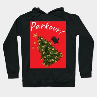 Christmas Cat Parkour Hoodie